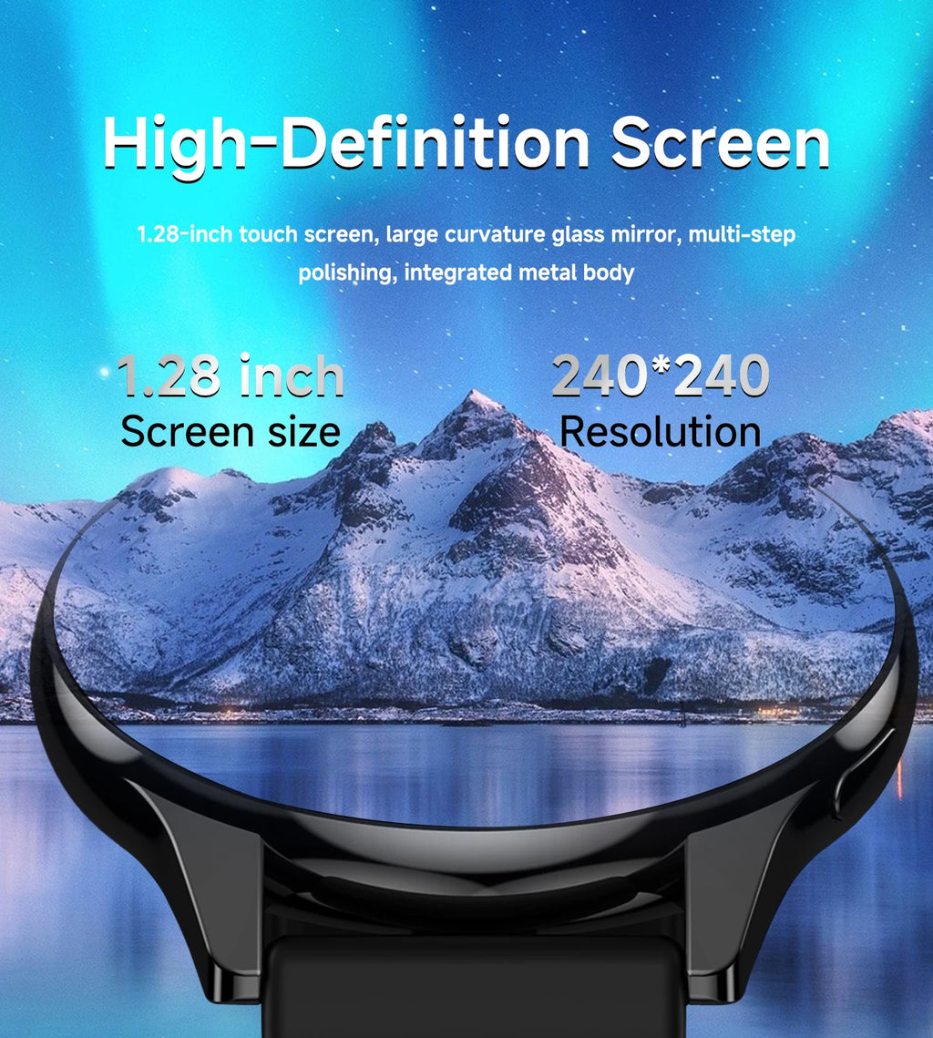 New Global Smartwatch for Android/IOS Phone Wireless Call Answer Heart Rate Blood Pressure Monitoring Message Push for Men Women