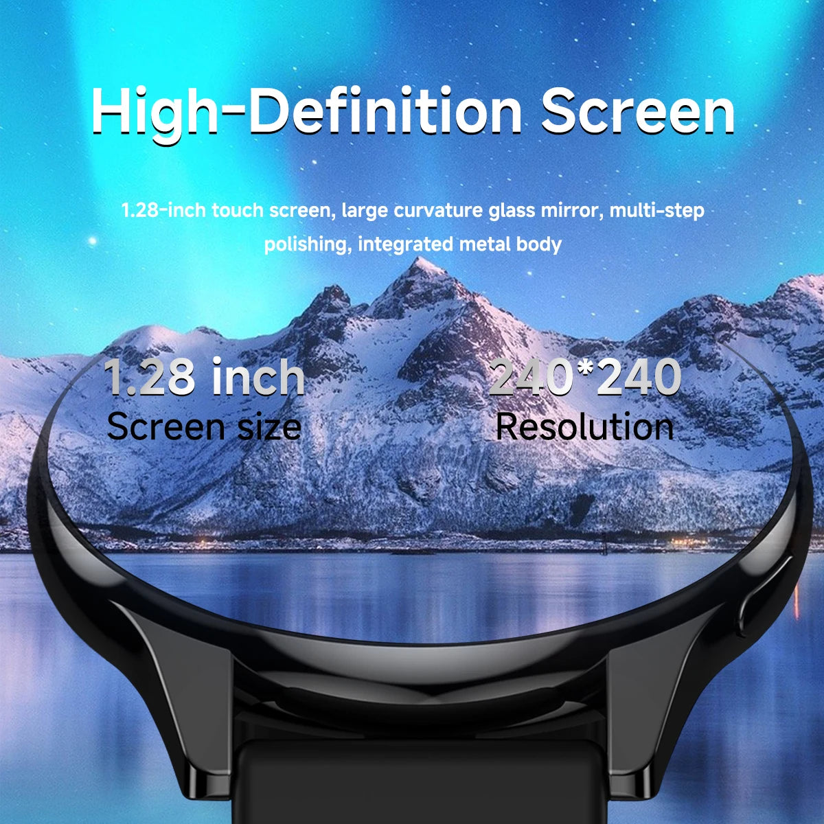 New Global Smartwatch for Android/IOS Phone Wireless Call Answer Heart Rate Blood Pressure Monitoring Message Push for Men Women