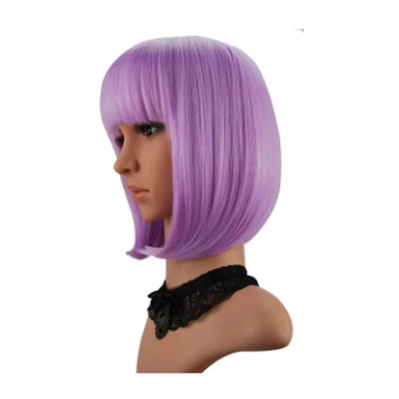 HAIRJOY Synthetic Hair Women  Red Short Straight  Wig for Cosplay Party