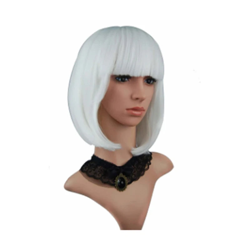 HAIRJOY Synthetic Hair Women  Red Short Straight  Wig for Cosplay Party