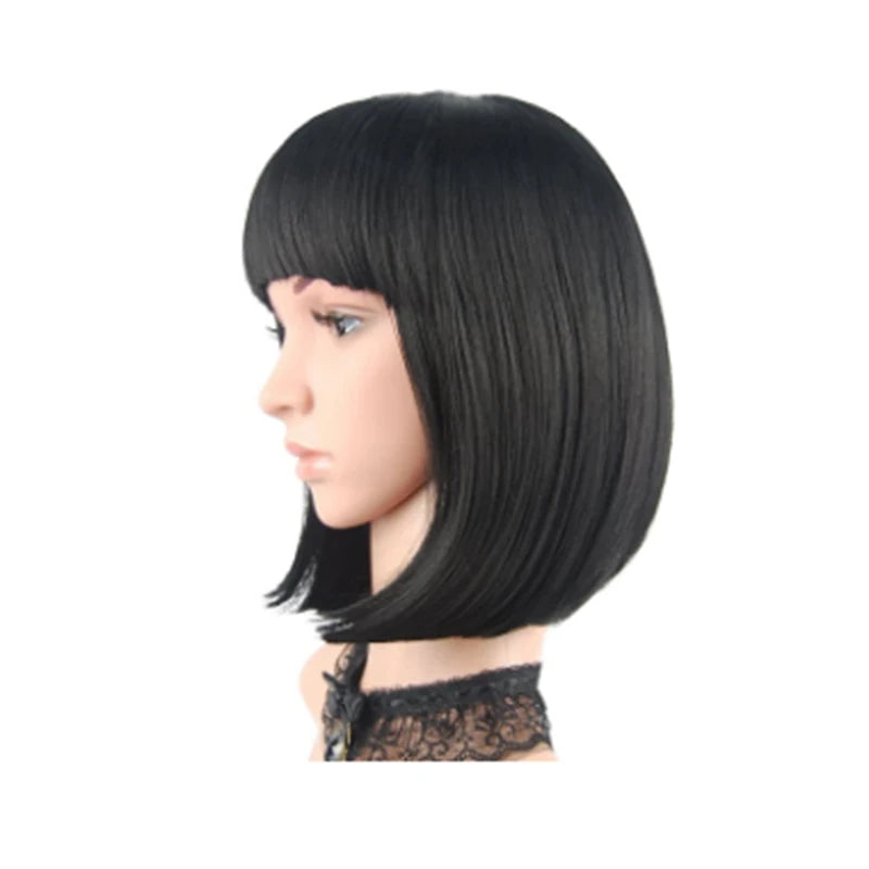 HAIRJOY Synthetic Hair Women  Red Short Straight  Wig for Cosplay Party