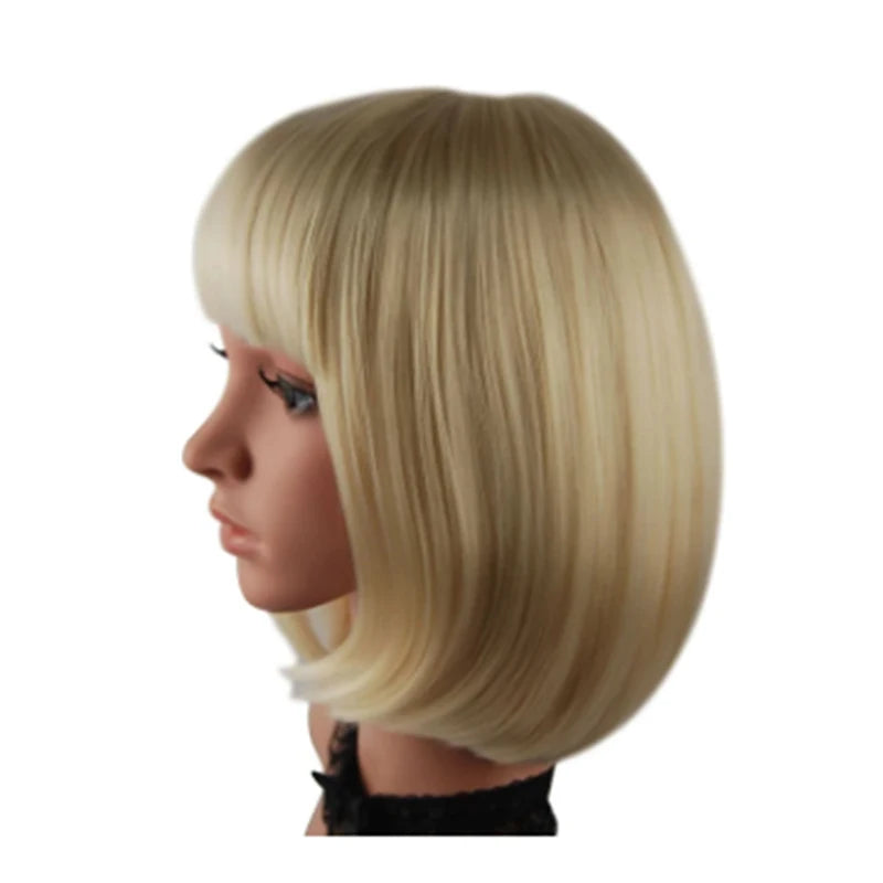 HAIRJOY Synthetic Hair Women  Red Short Straight  Wig for Cosplay Party