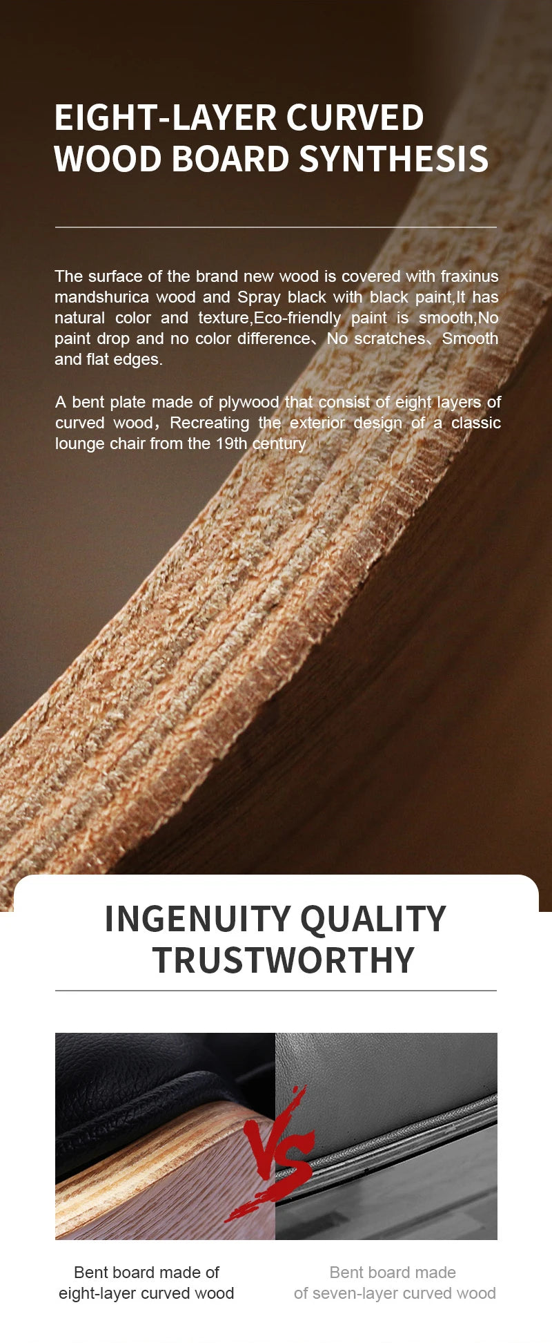 Top Layer Cowhide Classic Recliner Ottoman Light Rosewood Light   Walnut Armchair Swivel Lounge Chair Furniture Leisure Chair