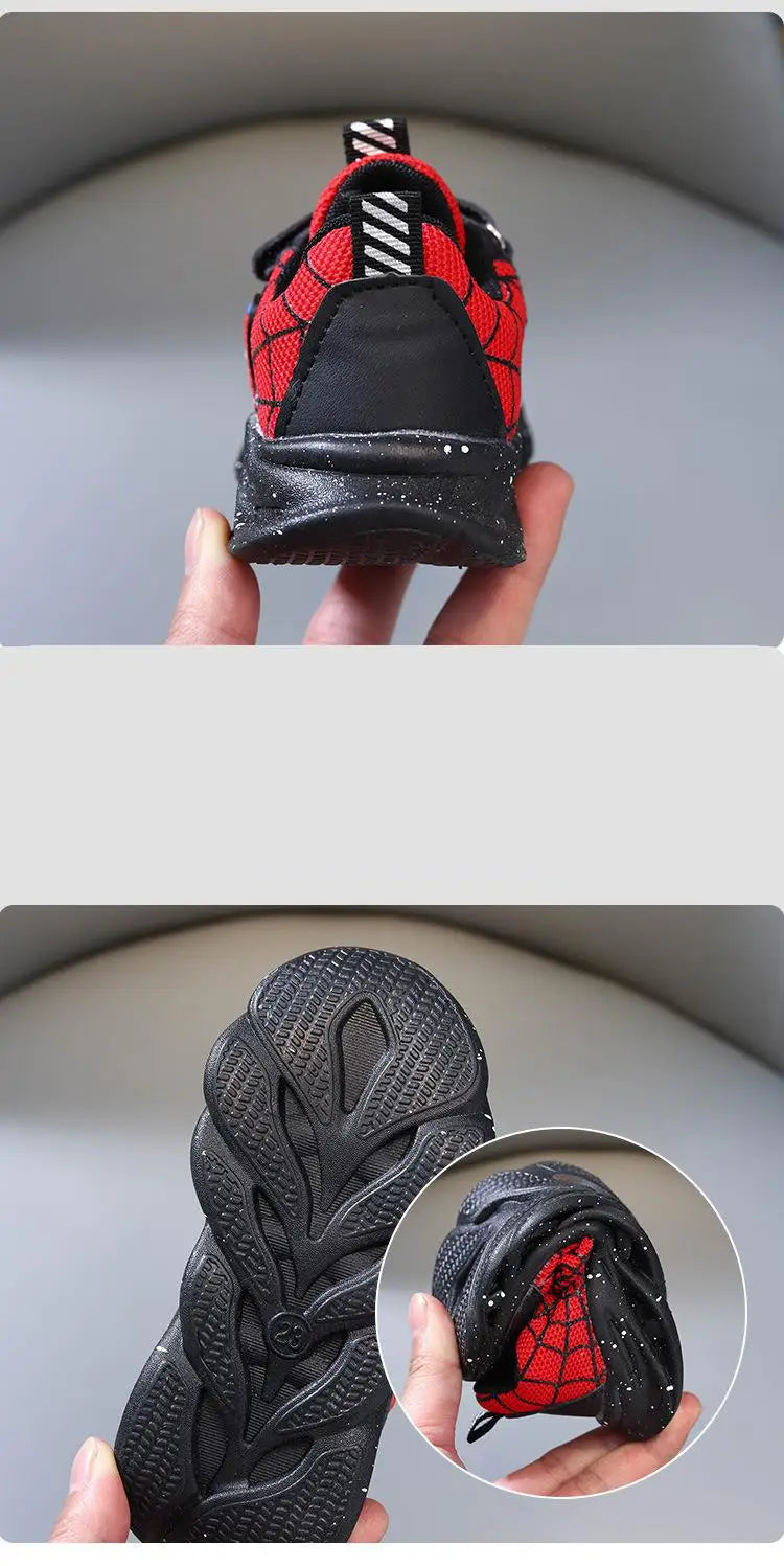 2023 New Spider-man Children's Shoes Boys Sneaker With Lights Spring Led Kids Boys Sports Children Shoes Casual