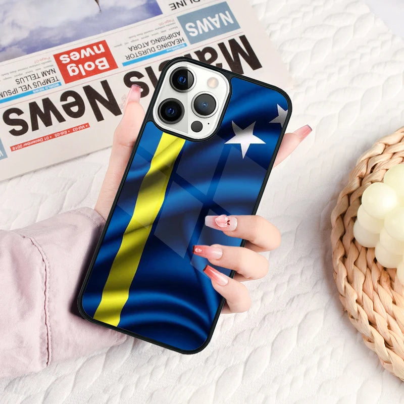 Curacao flag Phone Case For iPhone 17 Air 16e 15 14 13 12 11 Pro Max Plus Magsafe Wireless Magnetic Cover