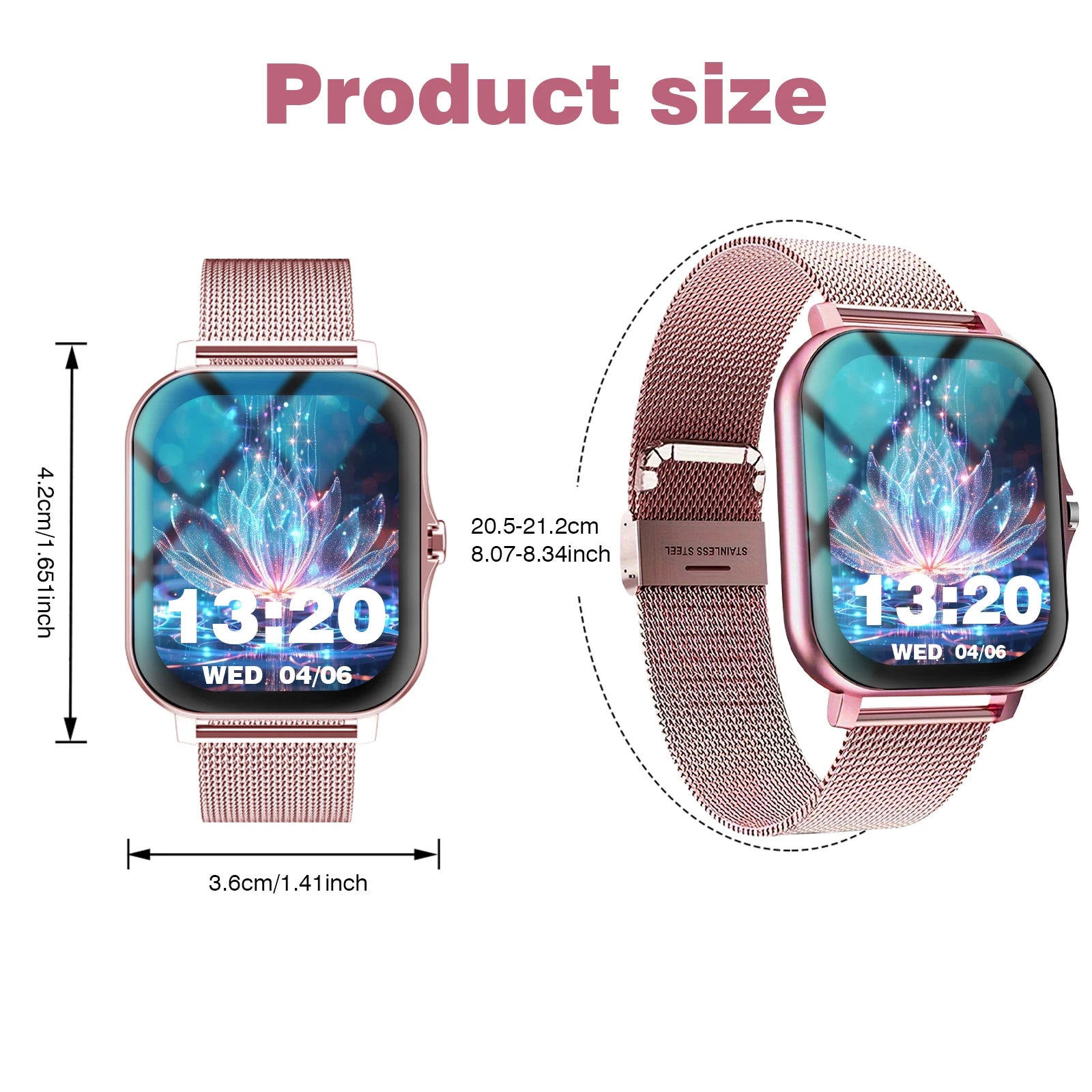 Smartwatch, Wireless Talk/Dial, Multi-Sport Mode for Men and Women, Compatible with IPhone/Andriod