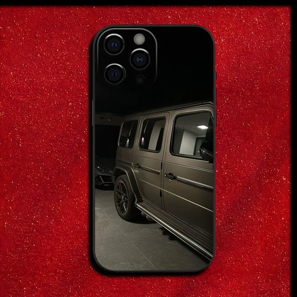 Sport Car M-Mercedes Phone Case For iPhone 16,15,14,13,12,11,Pro,XS,Max,XR,Plus,Mini Soft Black Cover