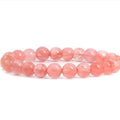 Natural Stone Round Beads Bracelet Rose Quartz Chakra Healing Crystal Elastic Stretch Bangle For Women Men Jewelry Gift