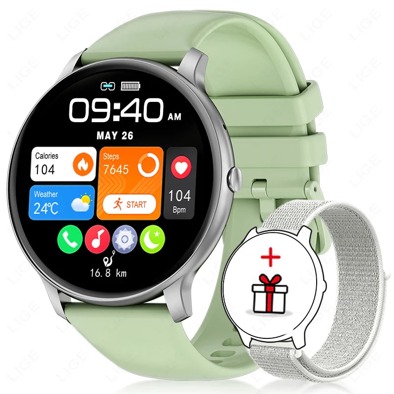 LIGE Smart Watch Women Men Bluetooth Call Sports Fitness Watches Heart Rate Health Monitor Smartwatch Ladies For Android iOS New