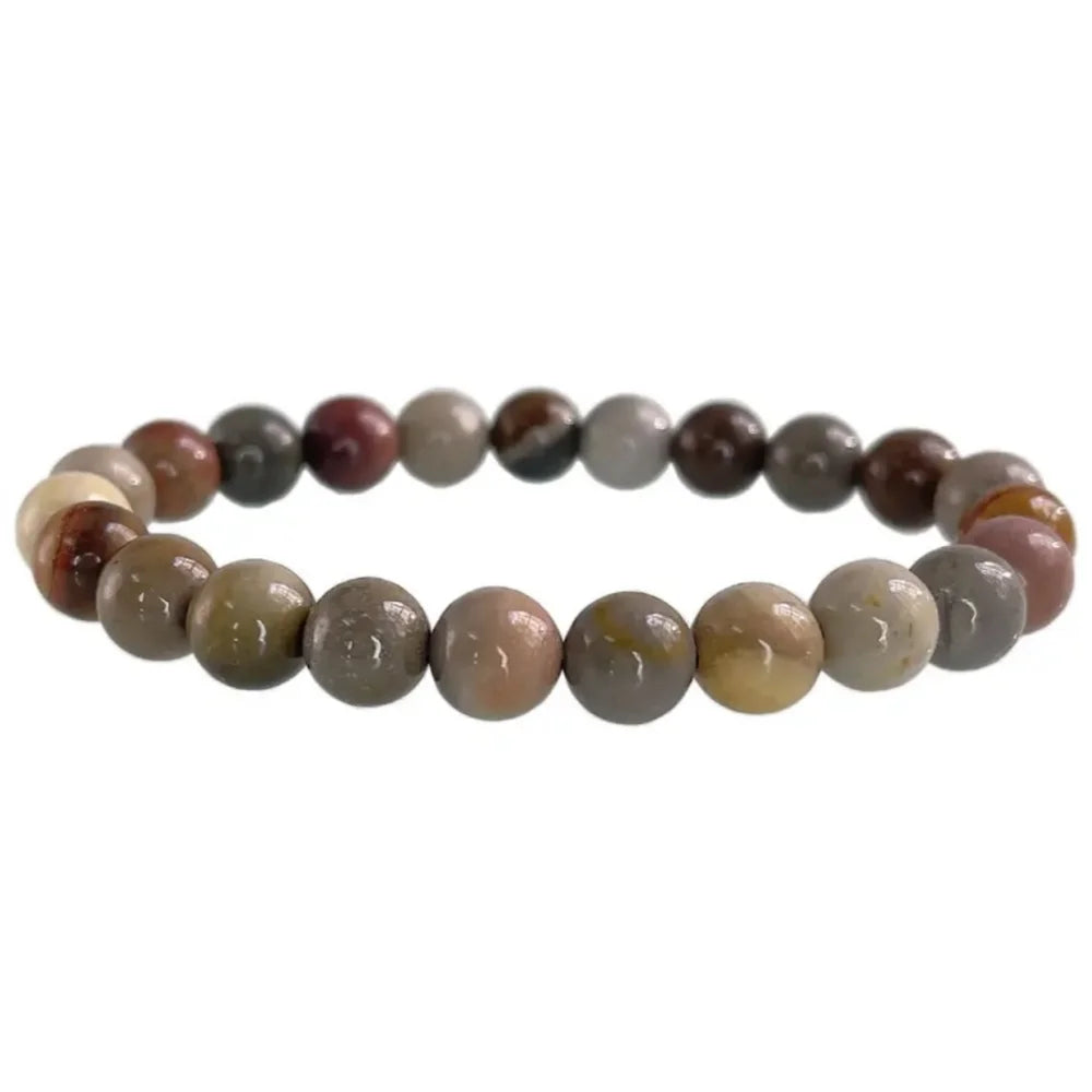 Natural Stone Round Beads Bracelet Rose Quartz Chakra Healing Crystal Elastic Stretch Bangle For Women Men Jewelry Gift