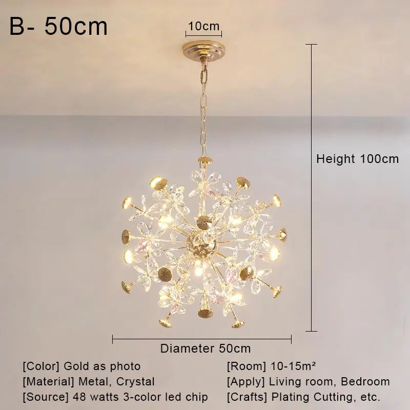 Modern Crystal Led Ceiling Pendant Lamps Home Decoration Hanging Light Fixture Dining Room Bedroom Living Room Chandelier Lustre