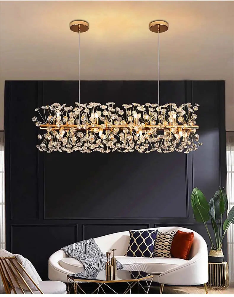 Modern Crystal Led Ceiling Pendant Lamps Home Decoration Hanging Light Fixture Dining Room Bedroom Living Room Chandelier Lustre