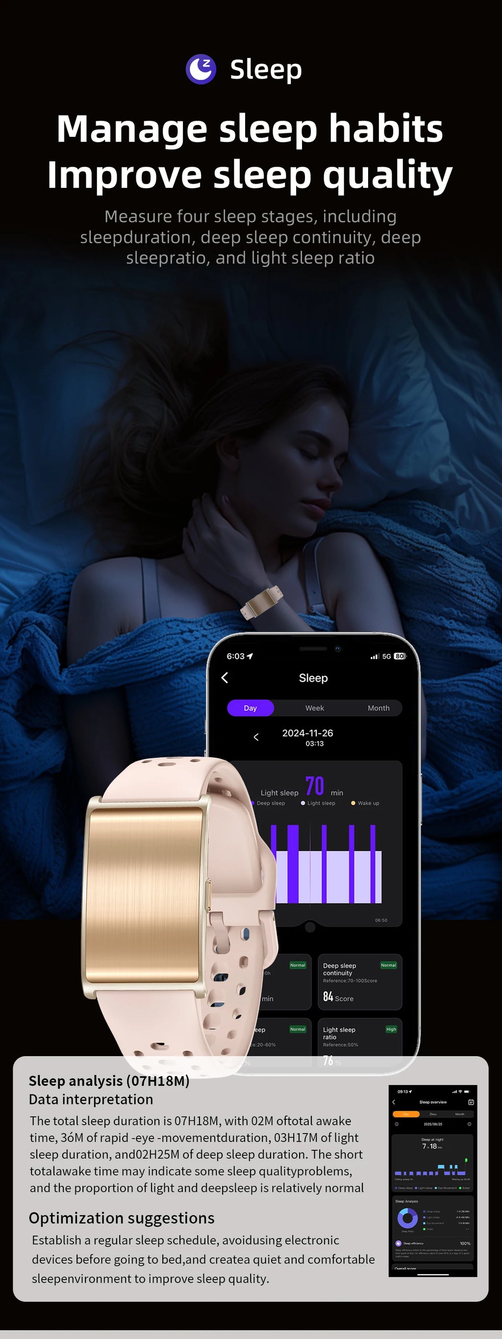 LIGE No Screen Smart Watch Woman Sports Outdoors Fitness Heart Rate Monitor 1ATM Waterproof New Smartwatch For Andrio IOS 2025