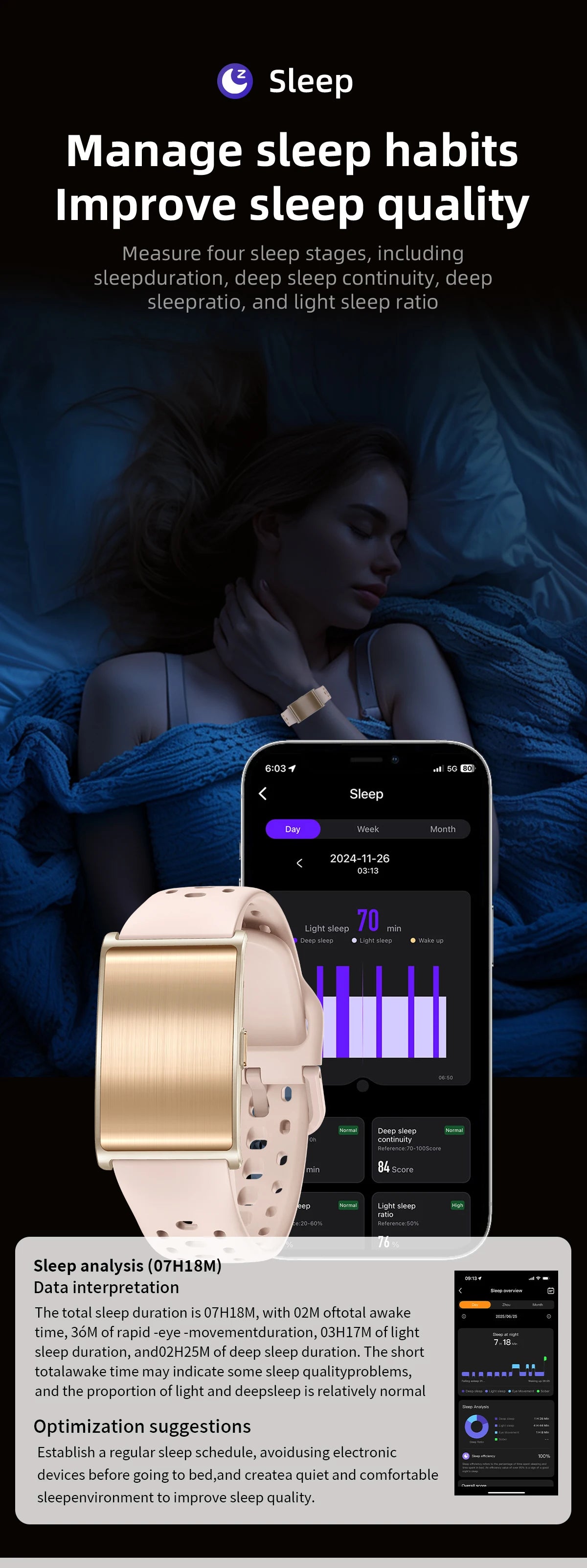 LIGE No Screen Smart Watch Woman Sports Outdoors Fitness Heart Rate Monitor 1ATM Waterproof New Smartwatch For Andrio IOS 2025