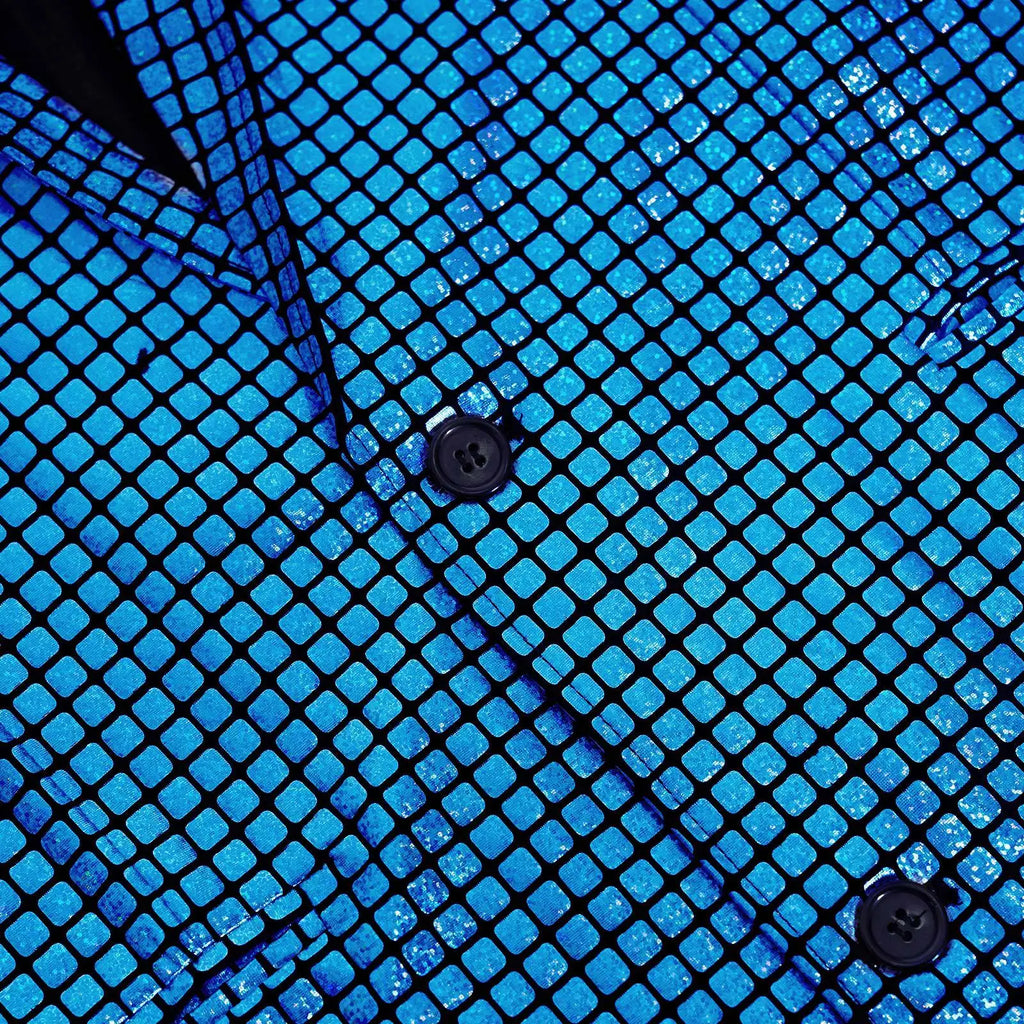 Men's New Cool Performance Set, Sequin Gold Stamping Business Casual Two-piece, One-row Two-button Slim-fit Blazer + Trousers