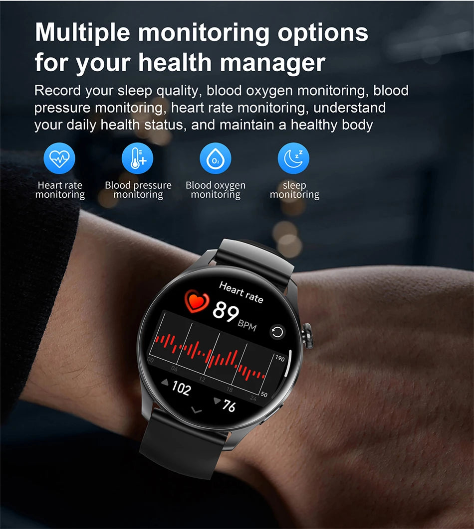 New Smartwatch For Huawei Men Women Sports NFC Bluetooth Talk Waterproof Health Heart Rate Weather Music Playback Smartwatch