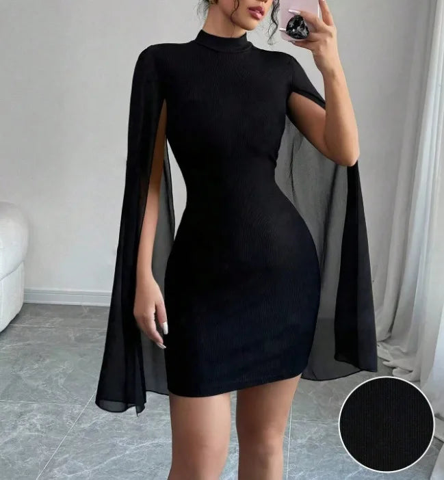 Dresses for Women New Long Sleeve Stand Collar Women Dress Black Slim Package Hip Dress Women Vestidos De Verano Mujer 2025 Q883