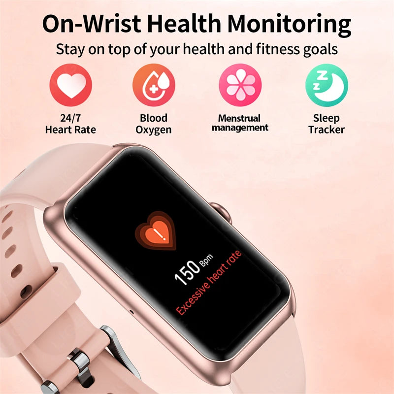 LIGE 1.47" Sports Band Fitness Tracker Watches for Women Men with Heart Rate Sleep Monitor IP68 Waterproof Pedometer Smart Watch