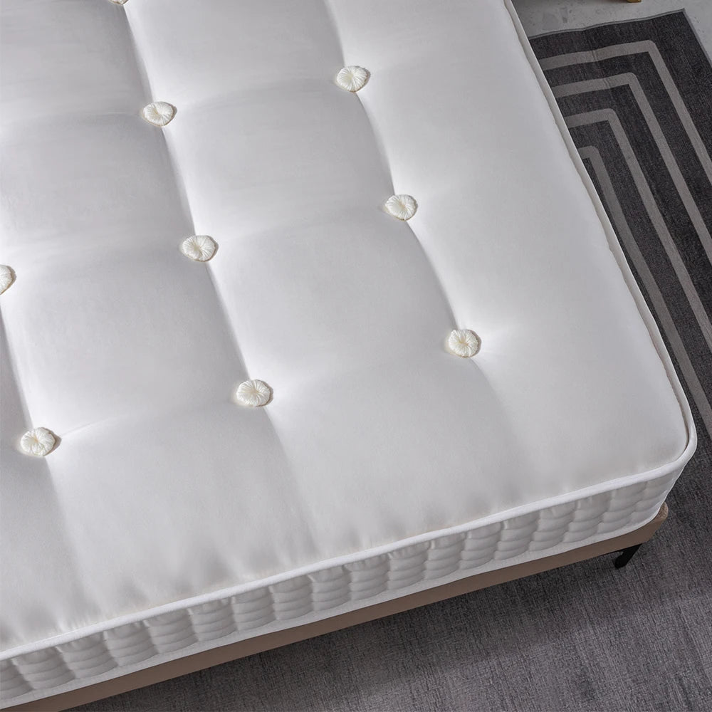 Luxury Hand-Tufted Horsehair Mattress with Natural Wool Camel Hair - No Glue, Handmade,3 Firmness Options,Custom Sizes Available