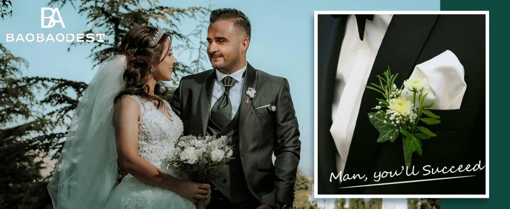 "Custom Slim Fit Beige/Blue Linen Suits for Men - 2 Piece Notch Lapel Wedding Tuxedo Set, Groom Blazer & Pants, Prom Party