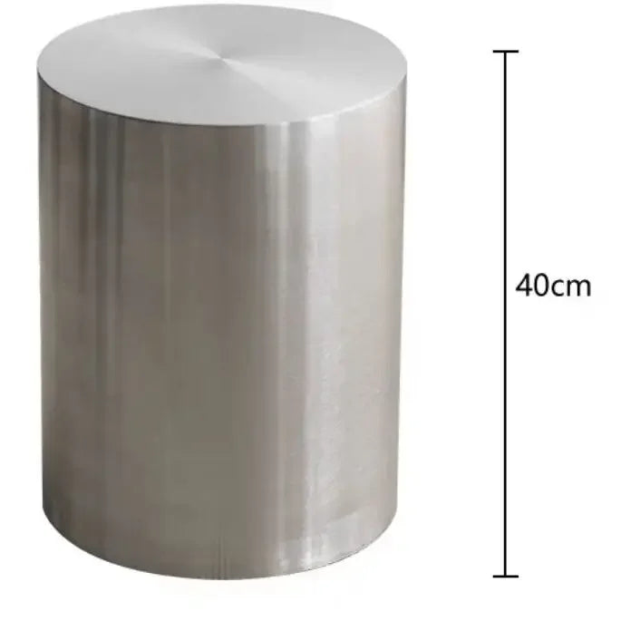 Nordic Creative Stainless Steel Dining Stool Home Light Luxury Living Room Sofa Side Table Balcony Storage Coffee Tables