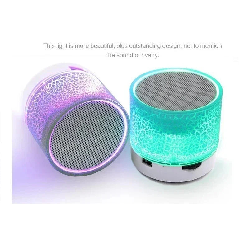 Mini Bluetooth Speaker Wireless Loudspeaker Crack LED SD Card USB Subwoofer Portable MP3 Music Sound Column for PC Mobile Phone