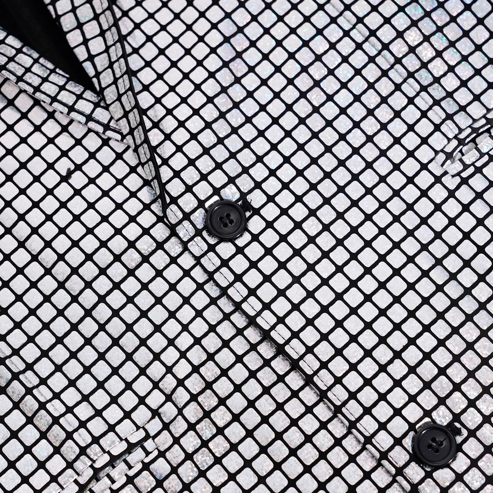 Men's New Cool Performance Set, Sequin Gold Stamping Business Casual Two-piece, One-row Two-button Slim-fit Blazer + Trousers