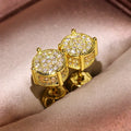 Gorgeous 18k gold real gold  Earrings For Women Wedding Bridal Engagement Party Earring Female minimalist jewelry