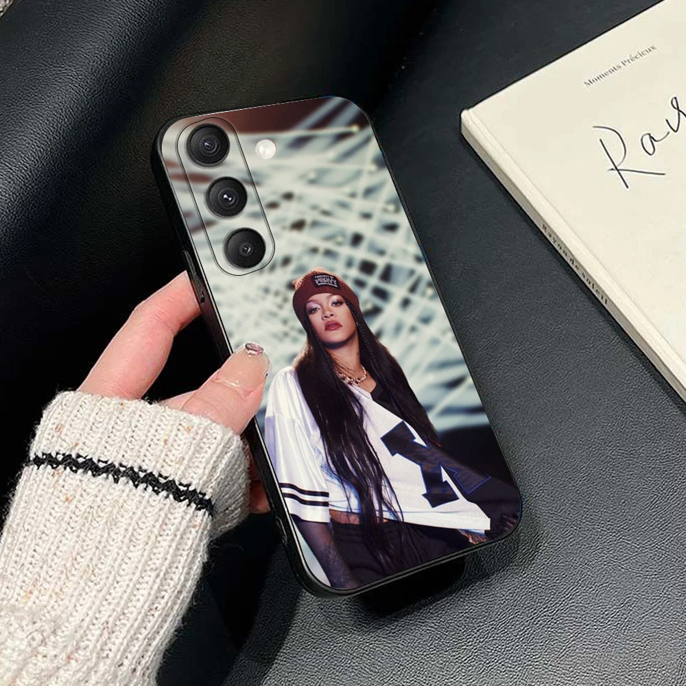 Hot SInger R-Rihanna-ES  Phone Case For Samsung Galaxy S25,S24,S21,S22,S23,S30,Ultra,S20,Plus,Fe,Lite,Note,10,9,5G Black Cover