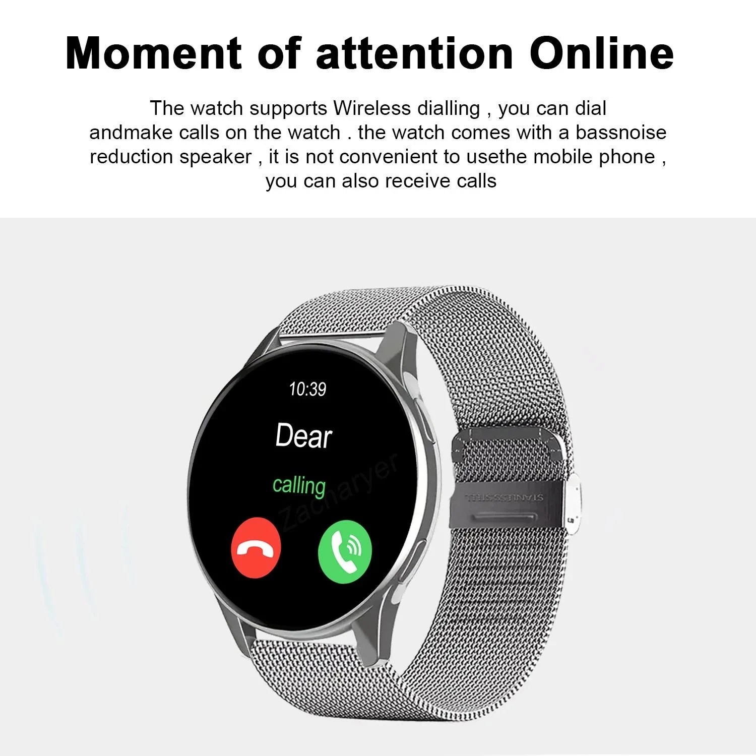 New Global Smartwatch for Android/IOS Phone Wireless Call Answer Heart Rate Blood Pressure Monitoring Message Push for Men Women