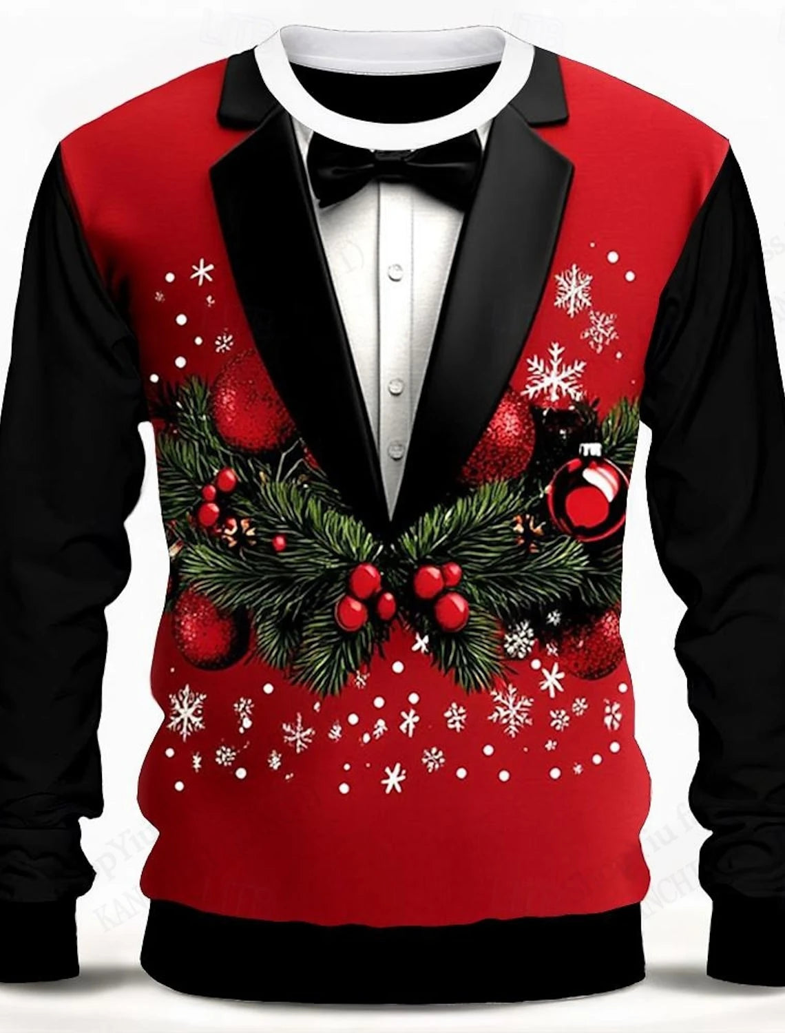 Merry Christmas Santa Claus 3d Print Graphic T-shirt Men Women Fashion Long Sleeve T-shirts Christmas Tree Tops Tees Gift New