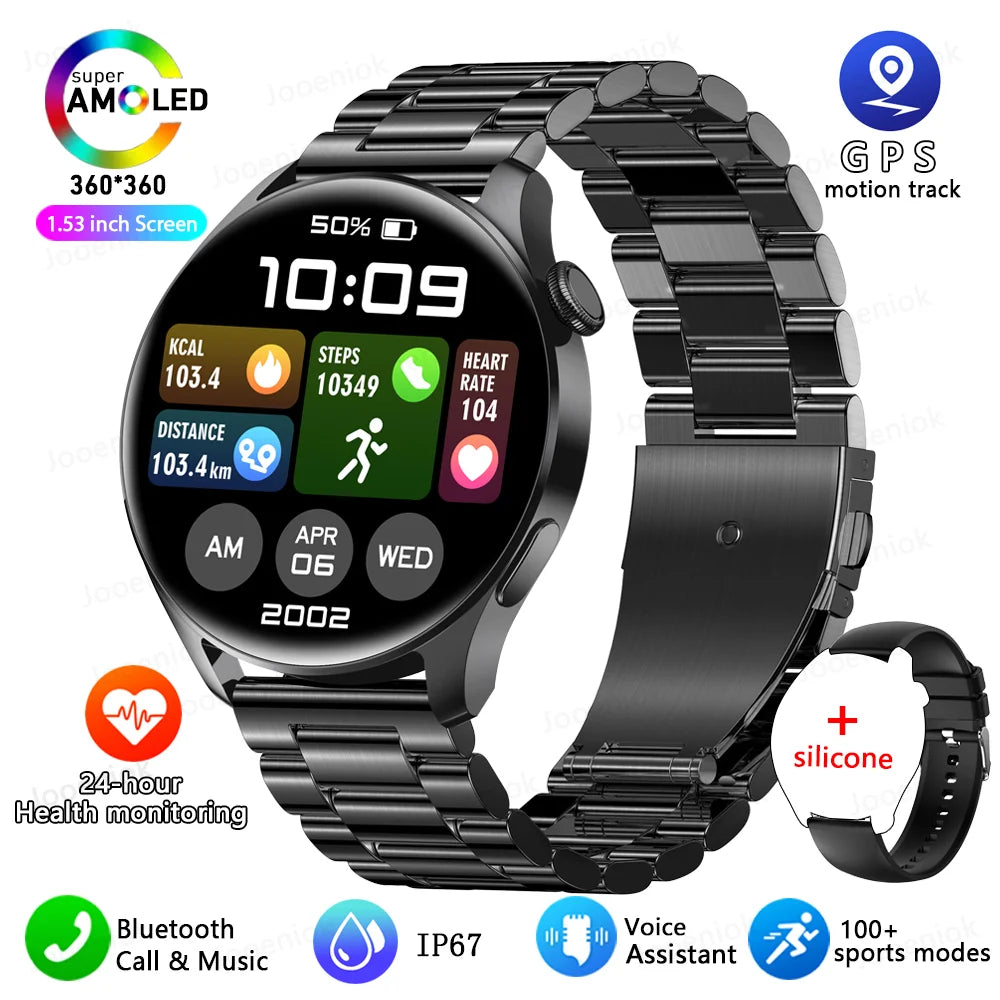 New Smartwatch For Huawei Men Women Sports NFC Bluetooth Talk Waterproof Health Heart Rate Weather Music Playback Smartwatch