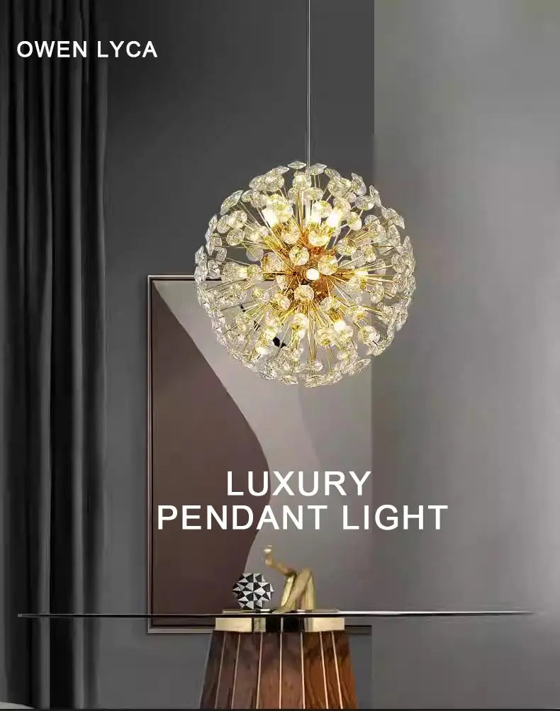 Modern Crystal Led Ceiling Pendant Lamps Home Decoration Hanging Light Fixture Dining Room Bedroom Living Room Chandelier Lustre