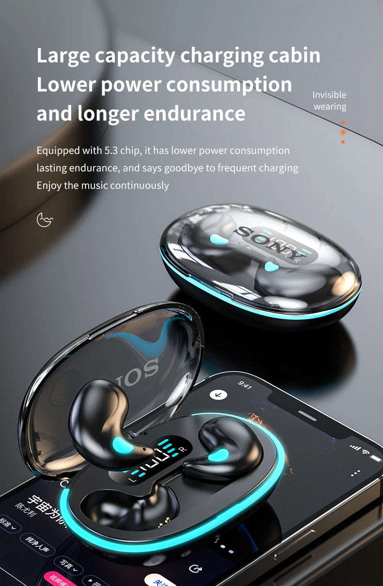 Original SONY X55 Wireless Sleep Earphone Noise Reduction Invisible Earphone Sleeping Headset Bluetooth Sport Headphones Earbuds