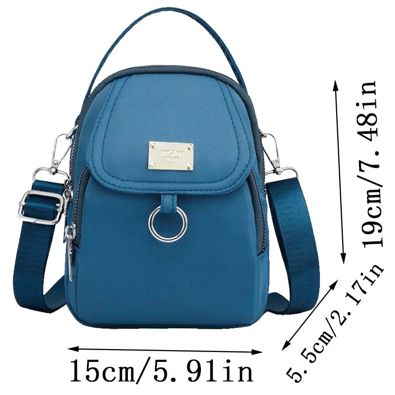 Neutral style backpack for men and women, suitable for travel and photography, multi-layered pocket, cross-body bag