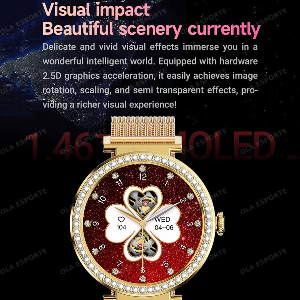 New ECG Monitor Smartwatches Bluetooth Call Heart Rate Blood Pressure/Oxygen Sleep Monitor Waterproof Sports Smart Watch Women