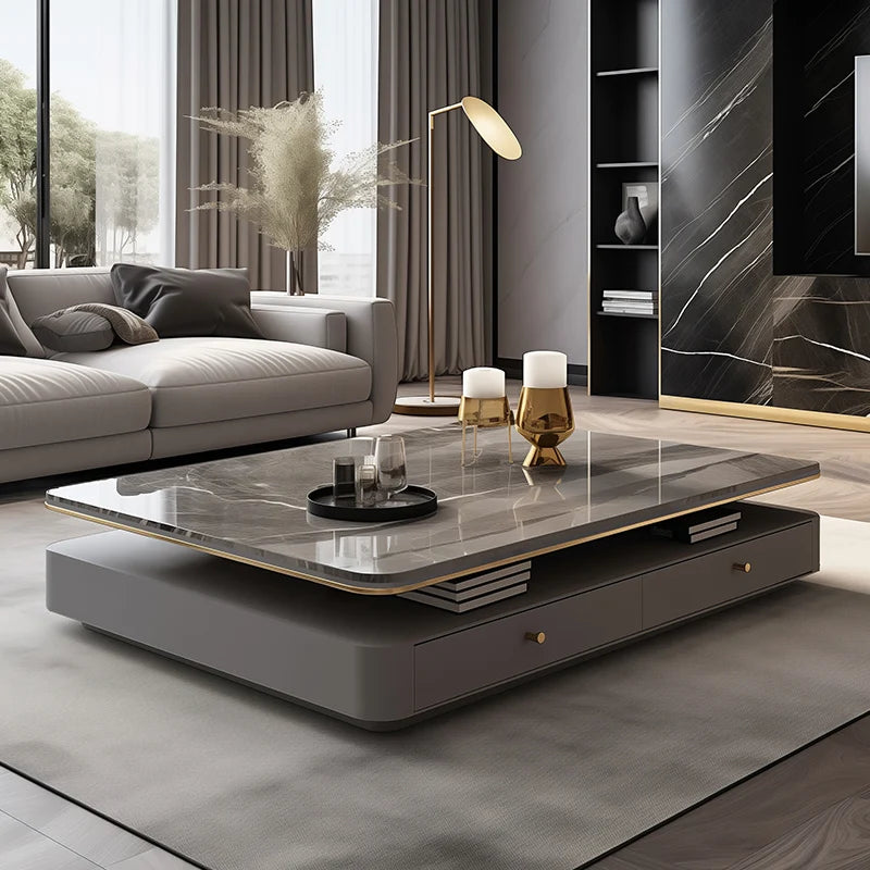 Italian Designer Aesthetic Coffee Table Modern Drawer Unique Luxury Coffee Table Living Room Stolik Kawowy Salon Furniture Home