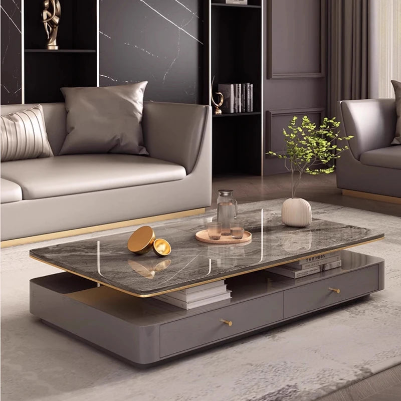 Italian Designer Aesthetic Coffee Table Modern Drawer Unique Luxury Coffee Table Living Room Stolik Kawowy Salon Furniture Home