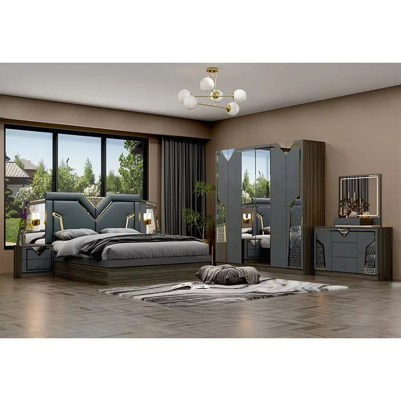 Sofa Modern Deluxe Bed King Wooden Furniture Bedroom Set