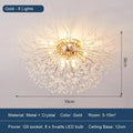 LED Dandelion Pendant Light Modern Crystal Beads Hanging Light Dining Room Living Room Bar Counter Home Decoration G9