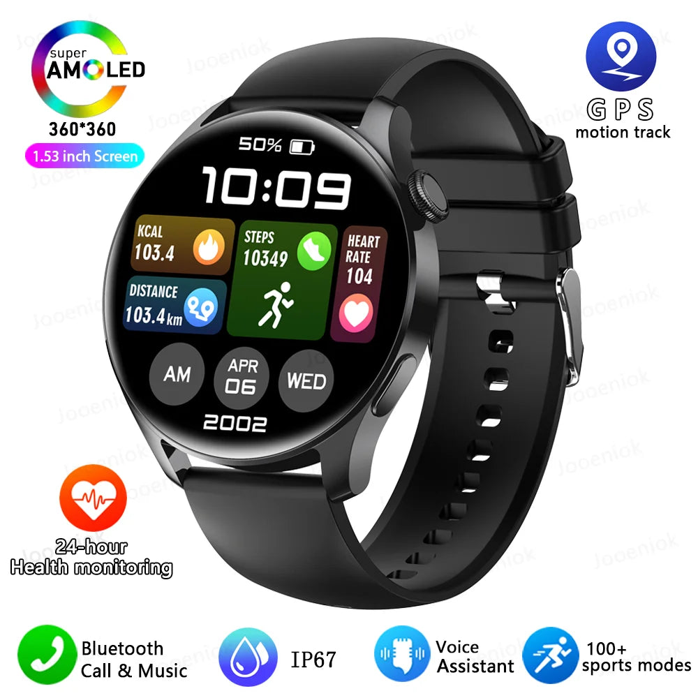 New Smartwatch For Huawei Men Women Sports NFC Bluetooth Talk Waterproof Health Heart Rate Weather Music Playback Smartwatch