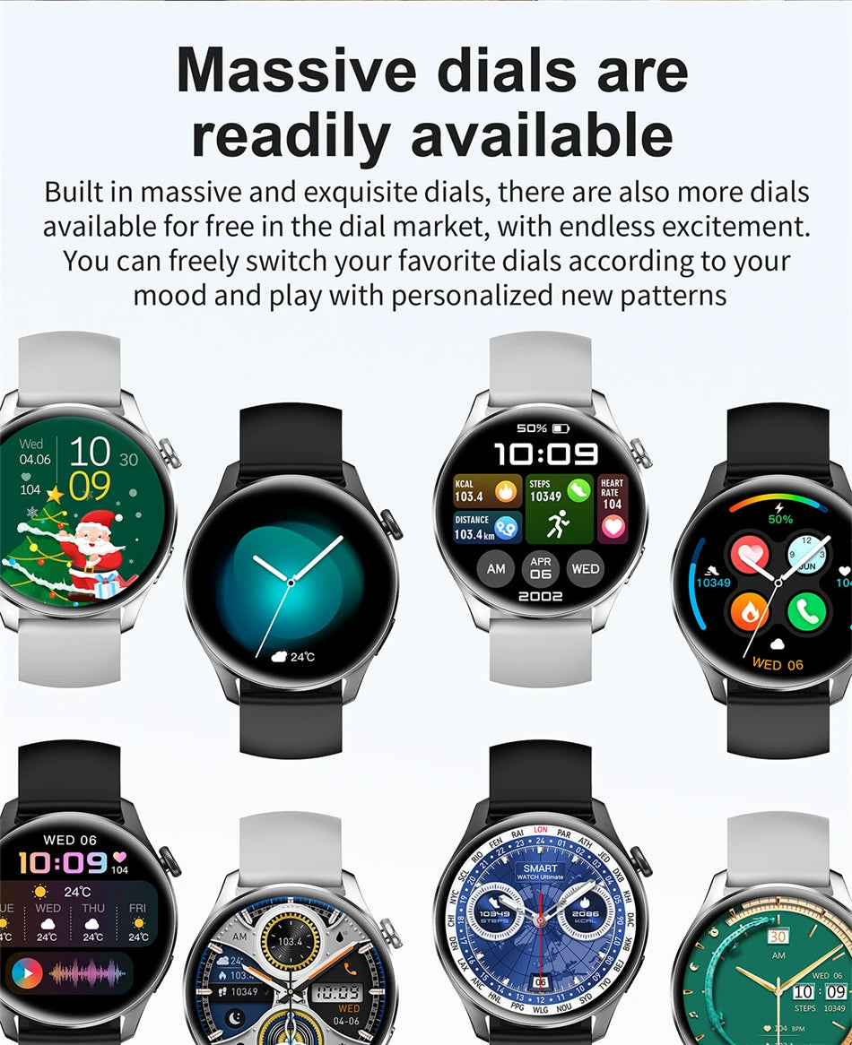 New Smartwatch For Huawei Men Women Sports NFC Bluetooth Talk Waterproof Health Heart Rate Weather Music Playback Smartwatch