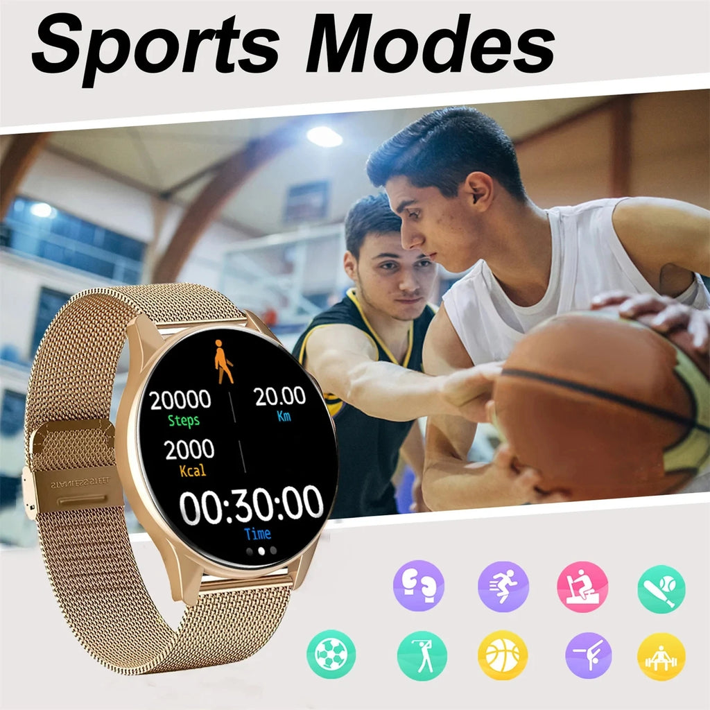 New Global Smartwatch for Android/IOS Phone Wireless Call Answer Heart Rate Blood Pressure Monitoring Message Push for Men Women