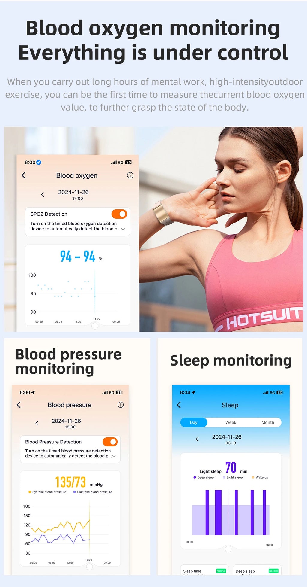 LIGE No Screen Smart Watch Woman Sports Outdoors Fitness Heart Rate Monitor 1ATM Waterproof New Smartwatch For Andrio IOS 2025