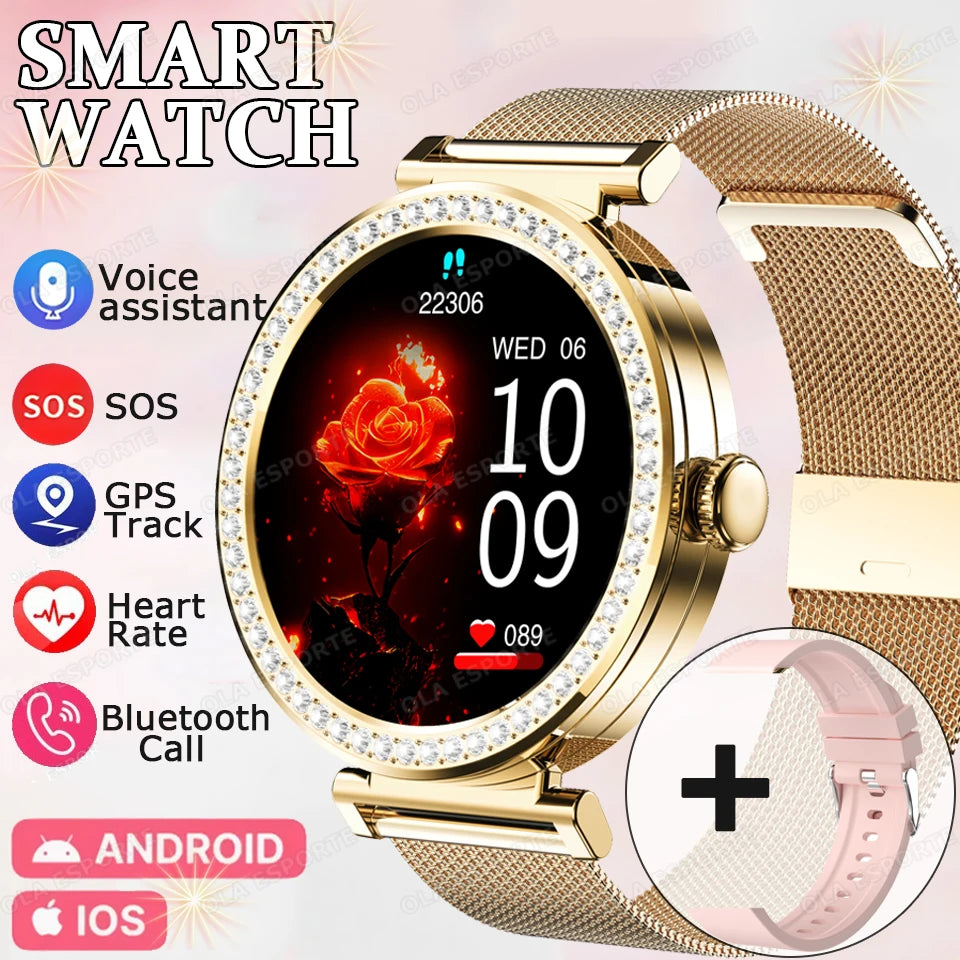 New ECG Monitor Smartwatches Bluetooth Call Heart Rate Blood Pressure/Oxygen Sleep Monitor Waterproof Sports Smart Watch Women
