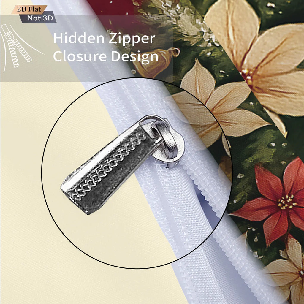 3pcs red Christmas tree print coreless bedding set, multi size bedroom and dormitory duvet cover machine washable decoration