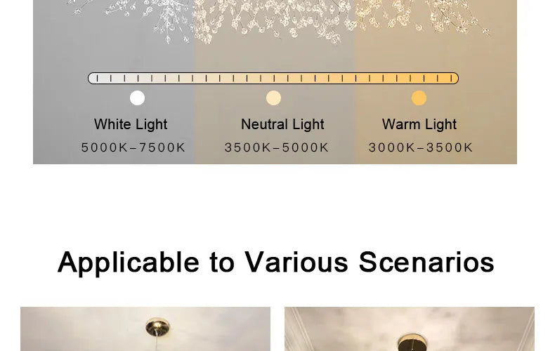 LED Dandelion Pendant Light Modern Crystal Beads Hanging Light Dining Room Living Room Bar Counter Home Decoration G9