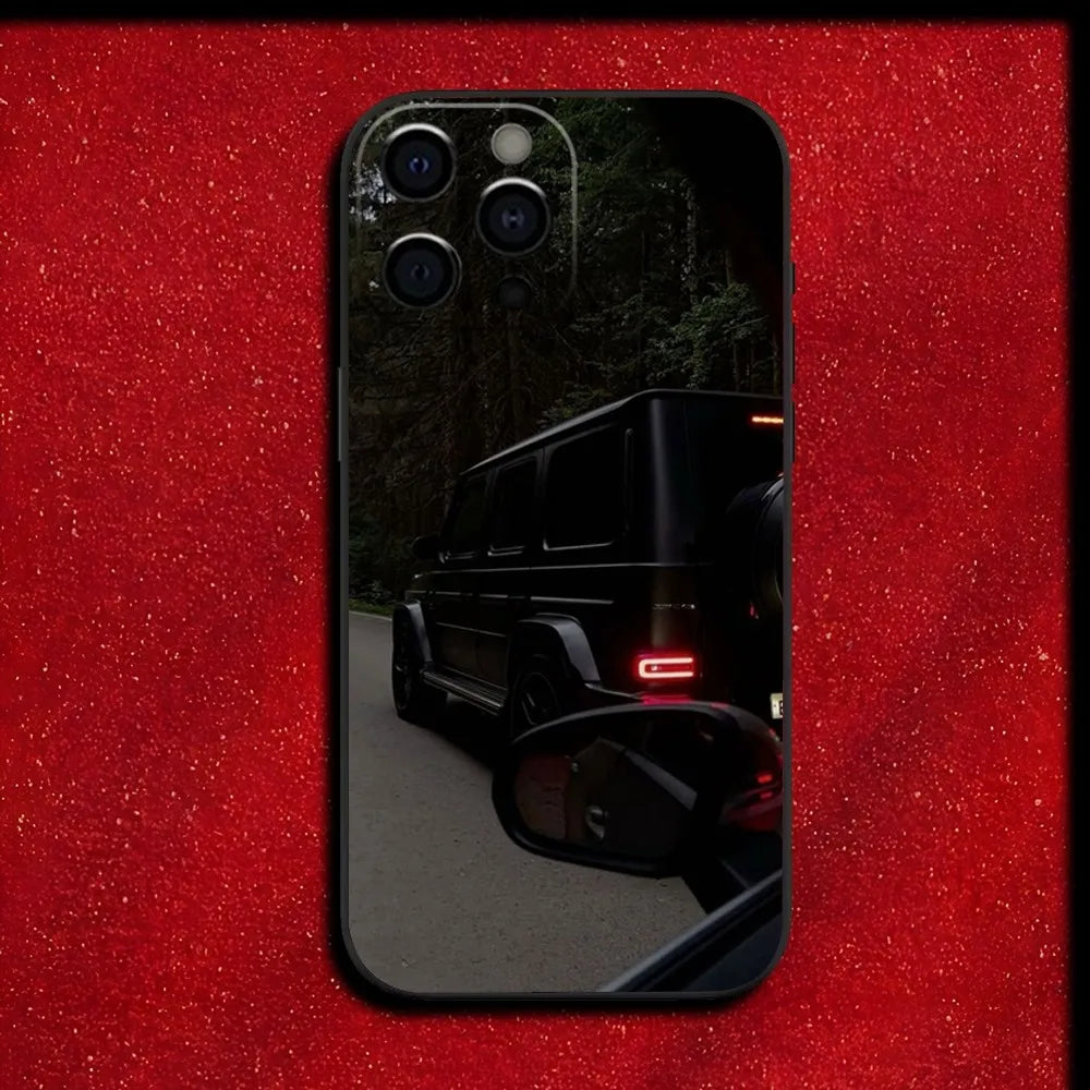 Sport Car M-Mercedes Phone Case For iPhone 16,15,14,13,12,11,Pro,XS,Max,XR,Plus,Mini Soft Black Cover