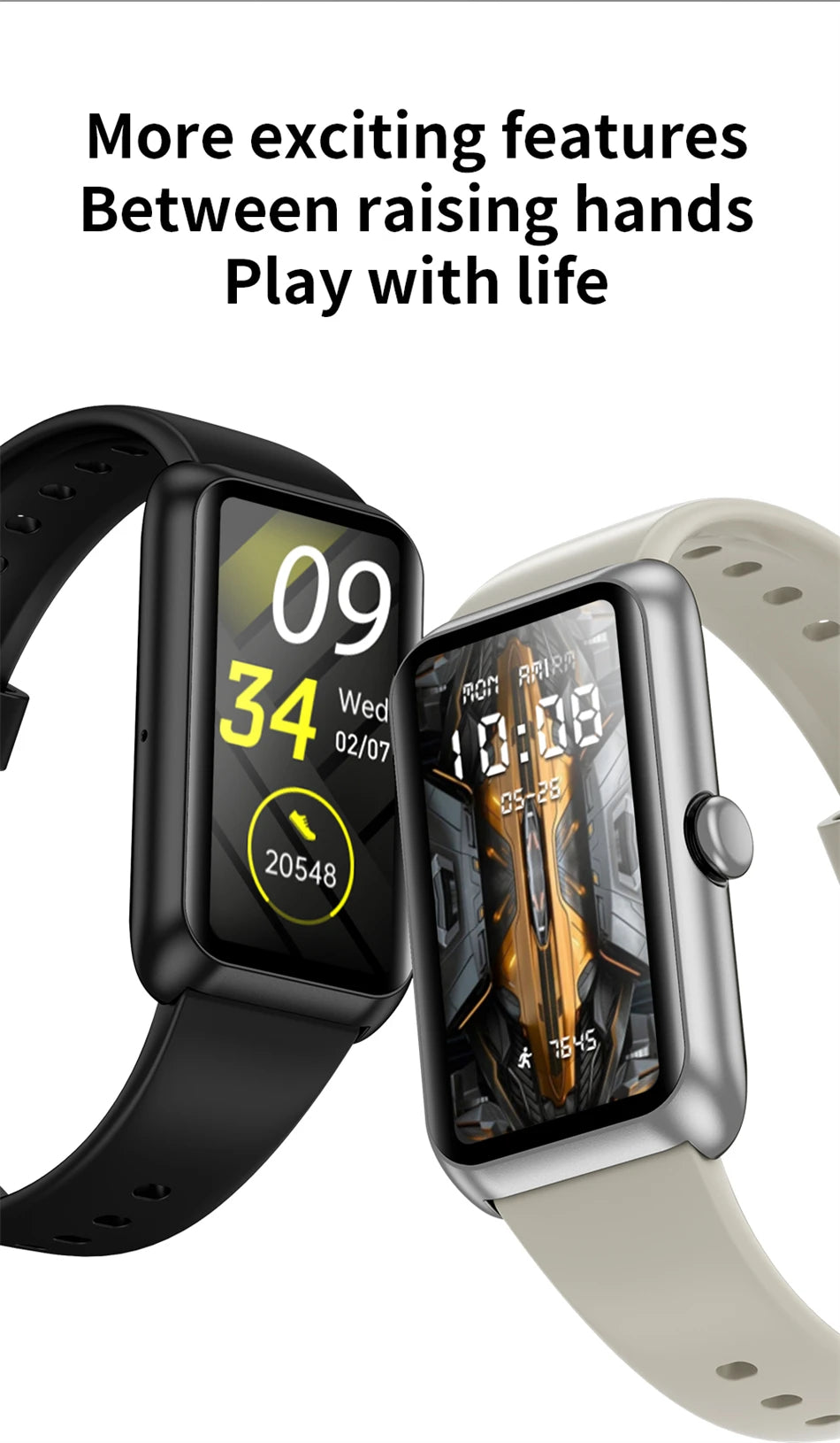 LIGE 1.47" Sports Band Fitness Tracker Watches for Women Men with Heart Rate Sleep Monitor IP68 Waterproof Pedometer Smart Watch