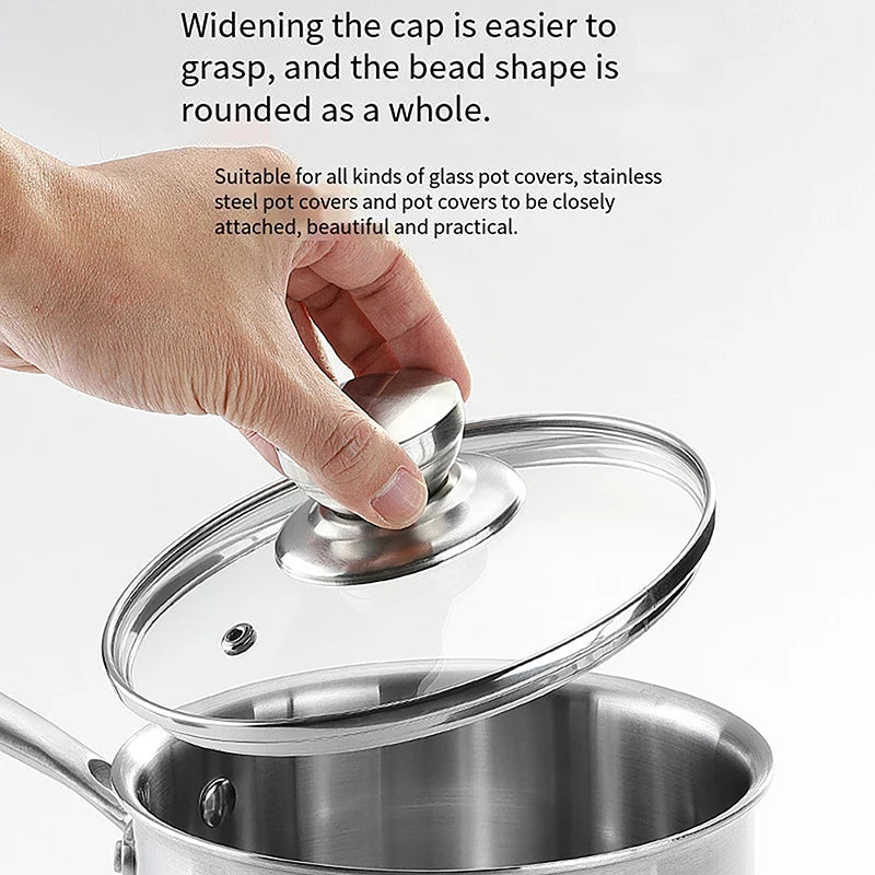 Replacement Stainless Steel Universal Pot Accessories Pan Lid Grip Anti Scalding Knob Handle Cover Kitchen Cookware Supplies